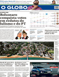 Capa do jornal O Globo 03/10/2018