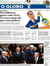 Capa do jornal O Globo 06/12/2018