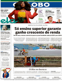 Capa do jornal O Globo 07/01/2018