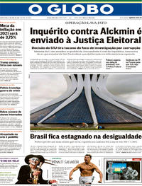 Capa do jornal O Globo 12/04/2018