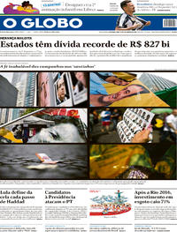 Capa do jornal O Globo 17/09/2018