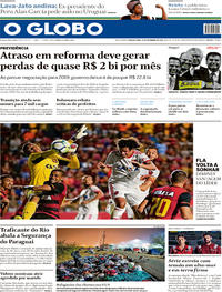 Capa do jornal O Globo 19/11/2018