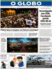 Capa do jornal O Globo 21/03/2018