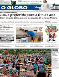 Capa do jornal O Globo 24/12/2018