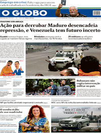 Capa do jornal O Globo 01/05/2019