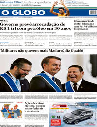 Capa do jornal O Globo 04/05/2019