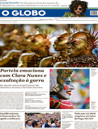 Capa do jornal O Globo 05/03/2019