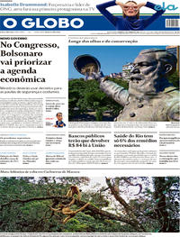Capa do jornal O Globo 06/01/2019