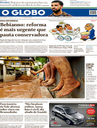 Capa do jornal O Globo 06/02/2019
