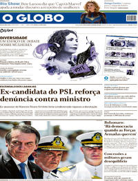 Capa do jornal O Globo 08/03/2019