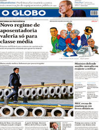 Capa do jornal O Globo 10/01/2019