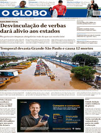 Capa do jornal O Globo 12/03/2019