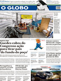 Capa do jornal O Globo 15/05/2019