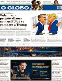 Capa do jornal O Globo 19/03/2019