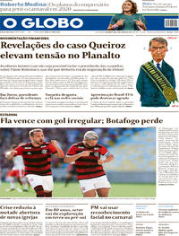Capa do jornal O Globo 21/01/2019