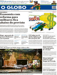 Capa do jornal O Globo 21/03/2019