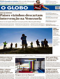 Capa do jornal O Globo 26/02/2019