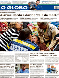 Capa do jornal O Globo 28/01/2019