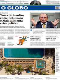 Capa do jornal O Globo 28/03/2019
