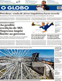 Capa do jornal O Globo 02/08/2019