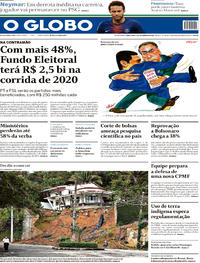 Capa do jornal O Globo 03/09/2019