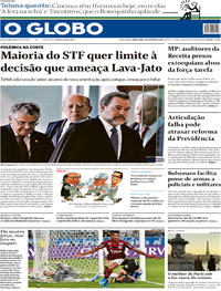 Capa do jornal O Globo 03/10/2019