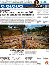 Capa do jornal O Globo 04/08/2019