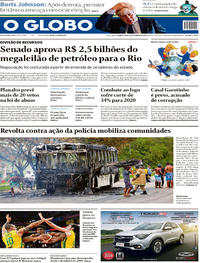 Capa do jornal O Globo 04/09/2019