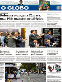 Capa do jornal O Globo 05/07/2019