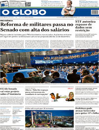Capa do jornal O Globo 05/12/2019