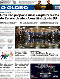 Capa do jornal O Globo 06/11/2019