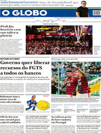 Capa do jornal O Globo 07/10/2019