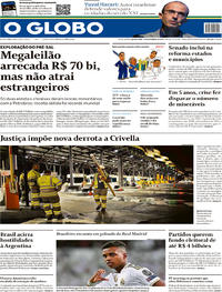 Capa do jornal O Globo 07/11/2019