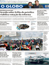 Capa do jornal O Globo 09/10/2019