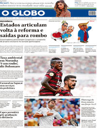 Capa do jornal O Globo 15/07/2019