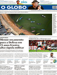 Capa do jornal O Globo 15/09/2019