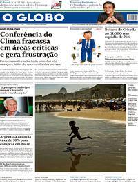 Capa do jornal O Globo 16/12/2019