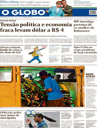 Capa do jornal O Globo 17/05/2019