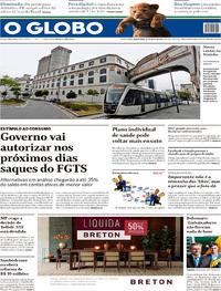 Capa do jornal O Globo 18/07/2019