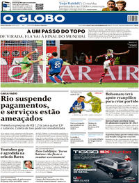 Capa do jornal O Globo 18/12/2019