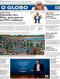 Capa do jornal O Globo 22/10/2019