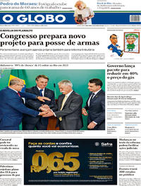 Capa do jornal O Globo 25/06/2019