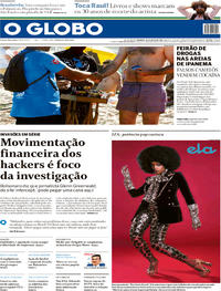 Capa do jornal O Globo 28/07/2019