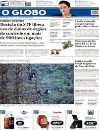 Capa do jornal O Globo 29/11/2019