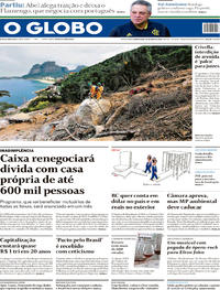 Capa do jornal O Globo 30/05/2019