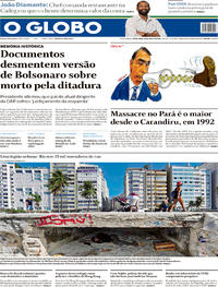 Capa do jornal O Globo 30/07/2019