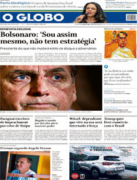 Capa do jornal O Globo 31/07/2019