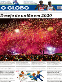 Capa do jornal O Globo 01/01/2020