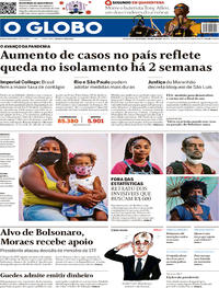 Capa do jornal O Globo 01/05/2020