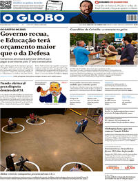 Capa do jornal O Globo 01/09/2020